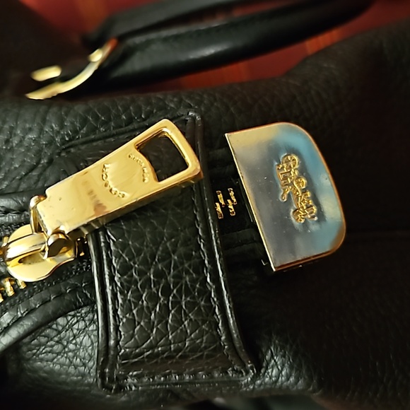 Coach Emma Pebbled Leather Satchel - Picture 14 of 15